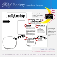 Relief Society Newsletter Template: Customizable PDF & JPEG