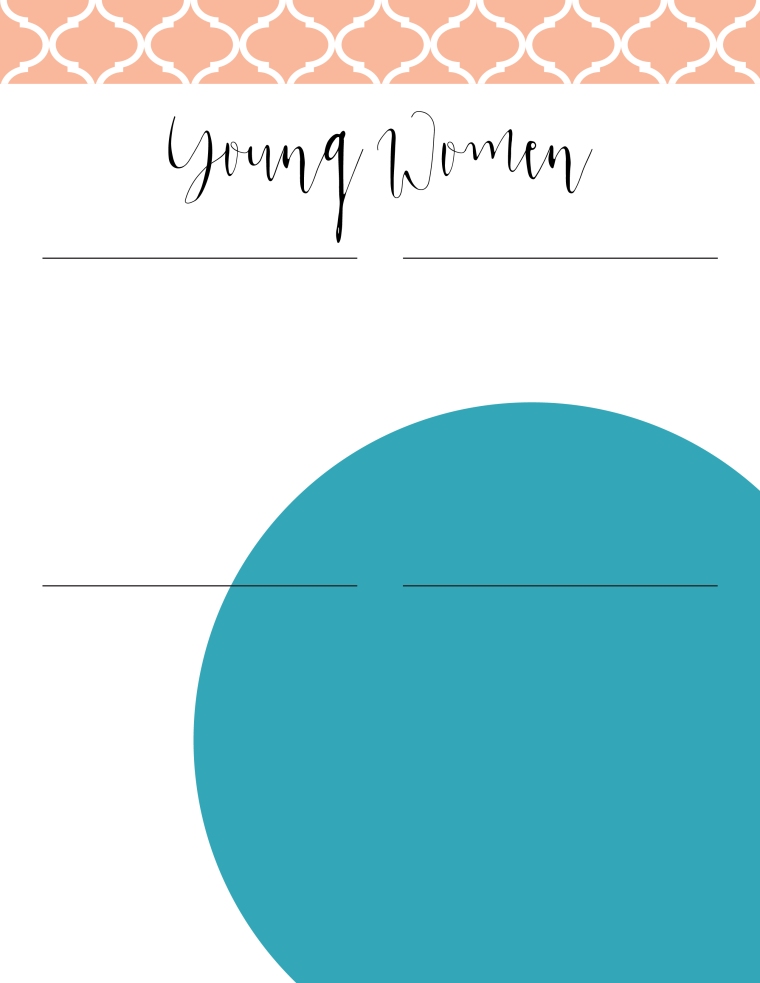 Young Women Values Now Collection: Newsletter Templates. FREE download! Editable PDF files in two versions and eight different color combos for a total of 16 files!