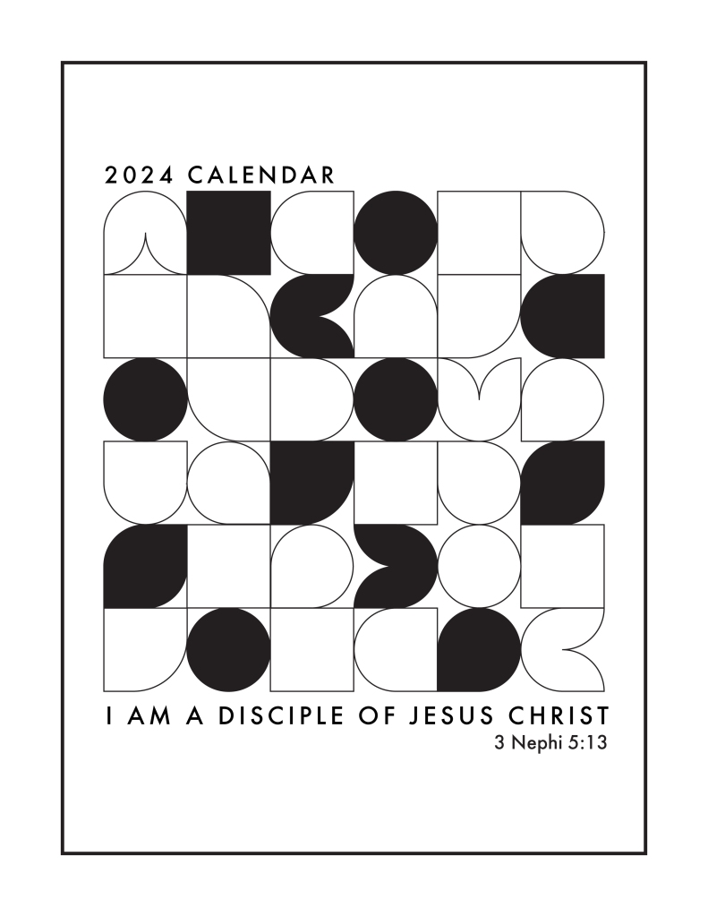 2024 LDS Youth Theme Young Women Young Men Calendars; free download; Brights, pastel and black and white versions included. Editable PDF files and high-quality JPEG files.
