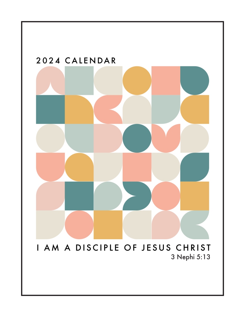 2024 LDS Youth Theme Young Women Young Men Calendars; free download; Brights, pastel and black and white versions included. Editable PDF files and high-quality JPEG files.